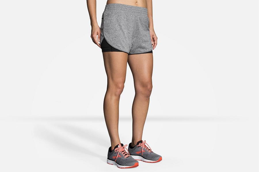 Brooks Rep 3 Women Running Clothes & Running Short Grey ZRD901423